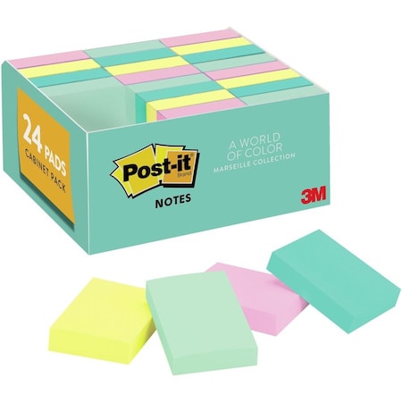 Post-It Notes, Value Pack, 1.5X2, 24Pk MMM65324APVAD